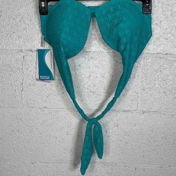Coco Reef Womens Cameo Halter Bikini To Aqua Marine 14/ 38C, $80 - Picture 3 of 10